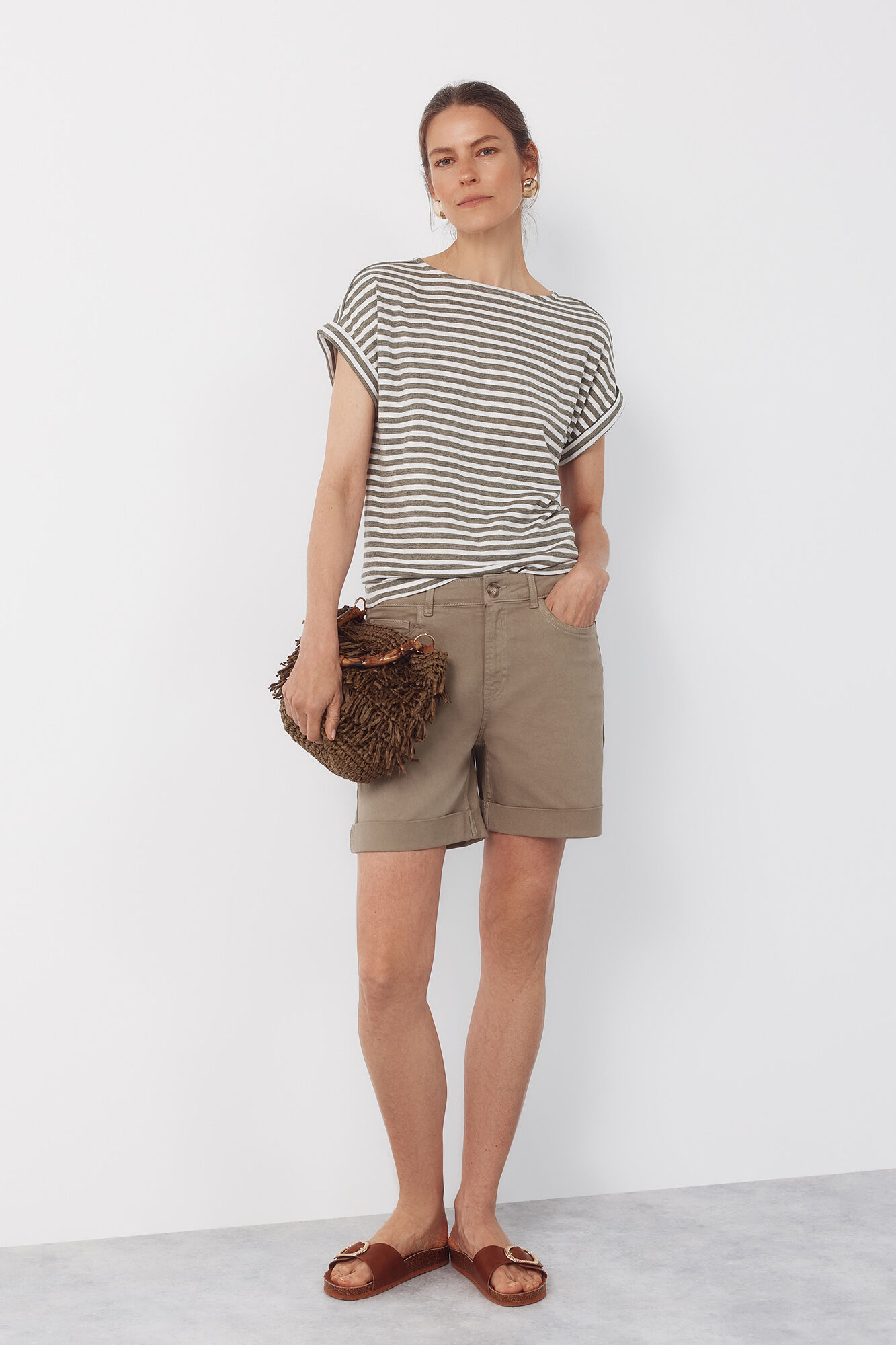 Cortefiel T-shirt riscas