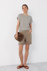 Cortefiel T-shirt riscas Verde