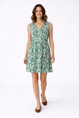 Vila Vestido curto em chiffon Verde