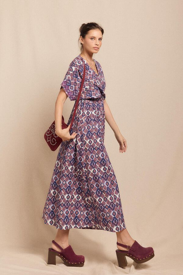 Slowlove Vestido longo estampado Multicolorido