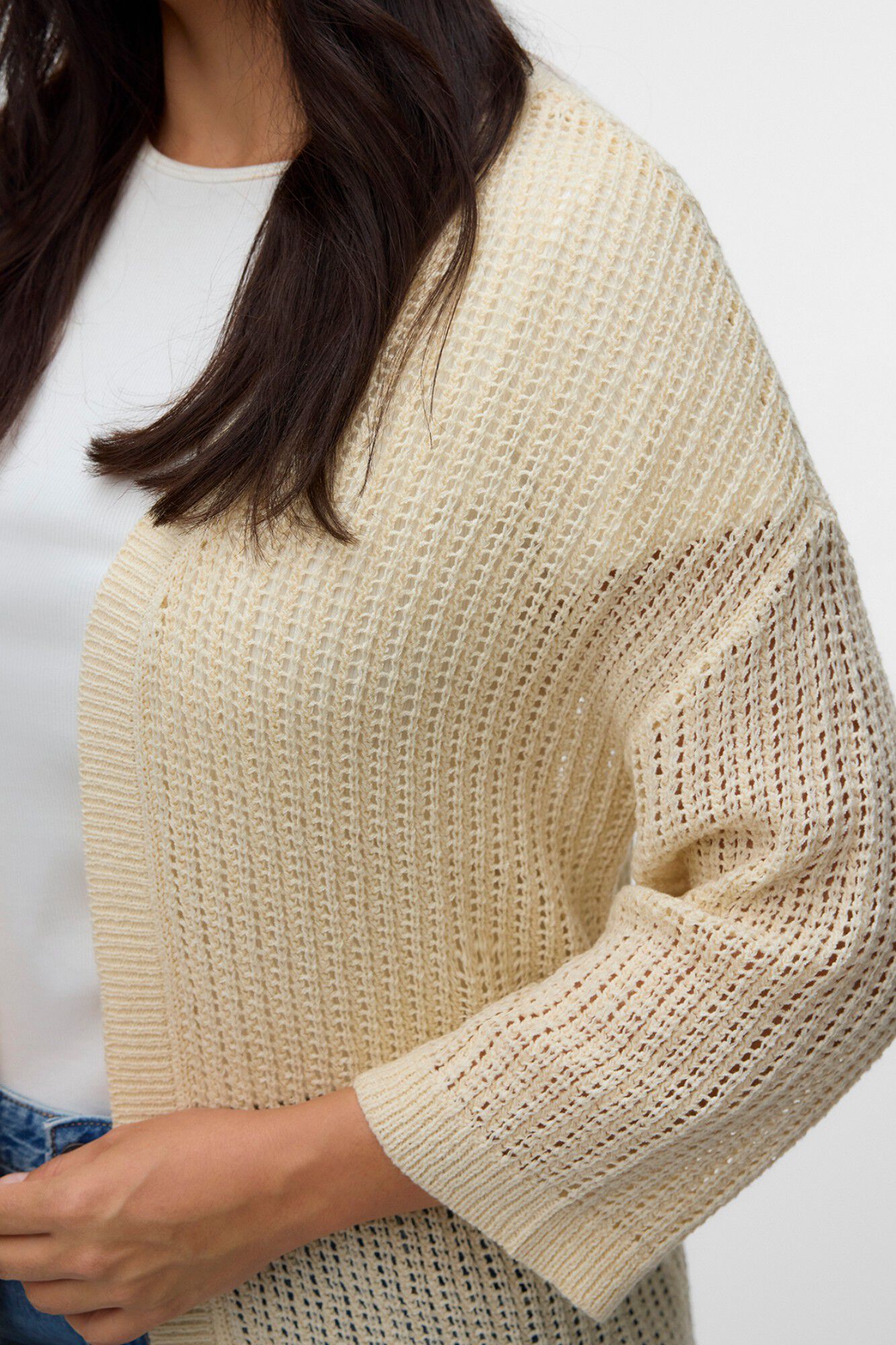 Vero Moda Curve C&aacute;rdigan punto fr&iacute;o talla grande