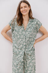 Cortefiel Polo piqu&eacute; el&aacute;stico Estampado verde