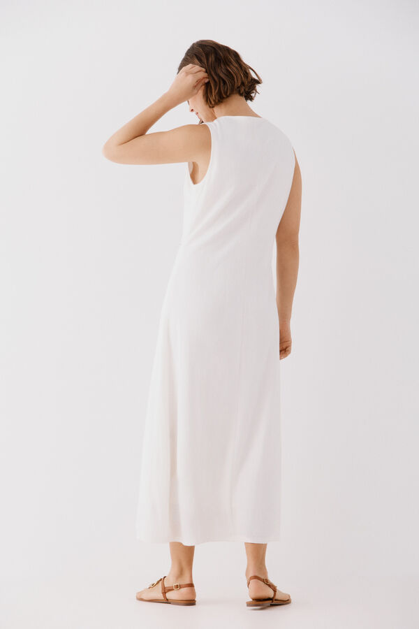 Cortefiel Vestido pedrer&iacute;a Blanco