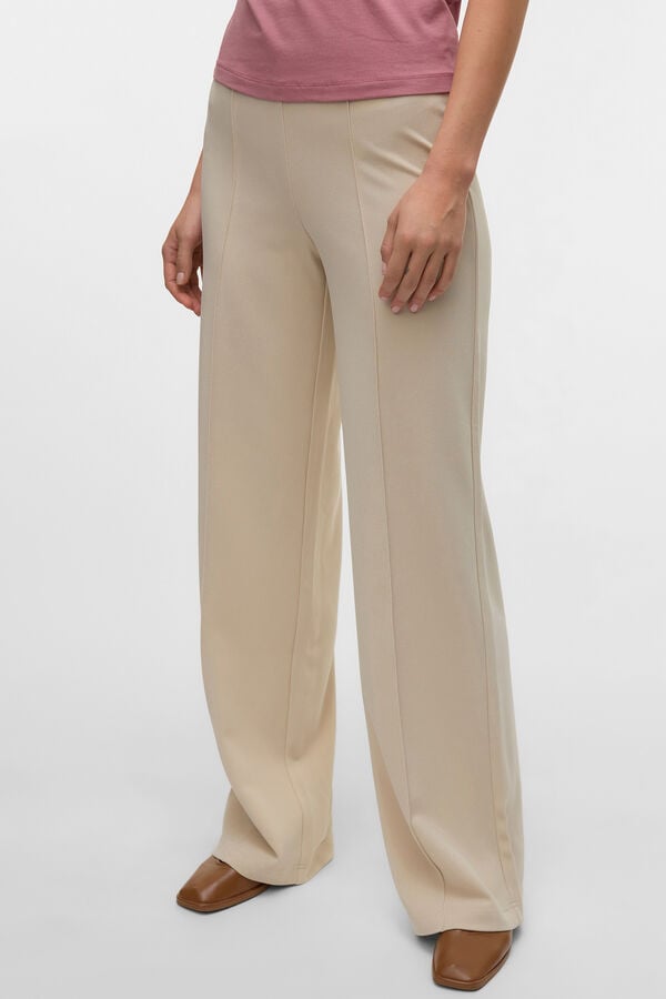 Vero Moda Cal&ccedil;a social el&aacute;stica Tostado