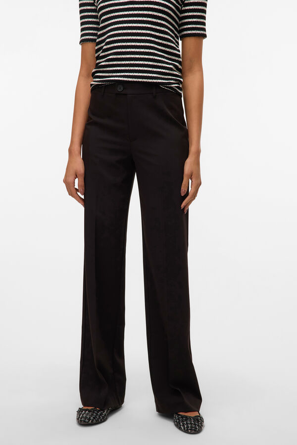 Vero Moda Pantal&oacute;n recto de vestir Negro