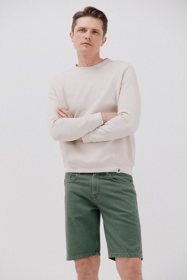 Cortefiel Bermuda denim cor Verde