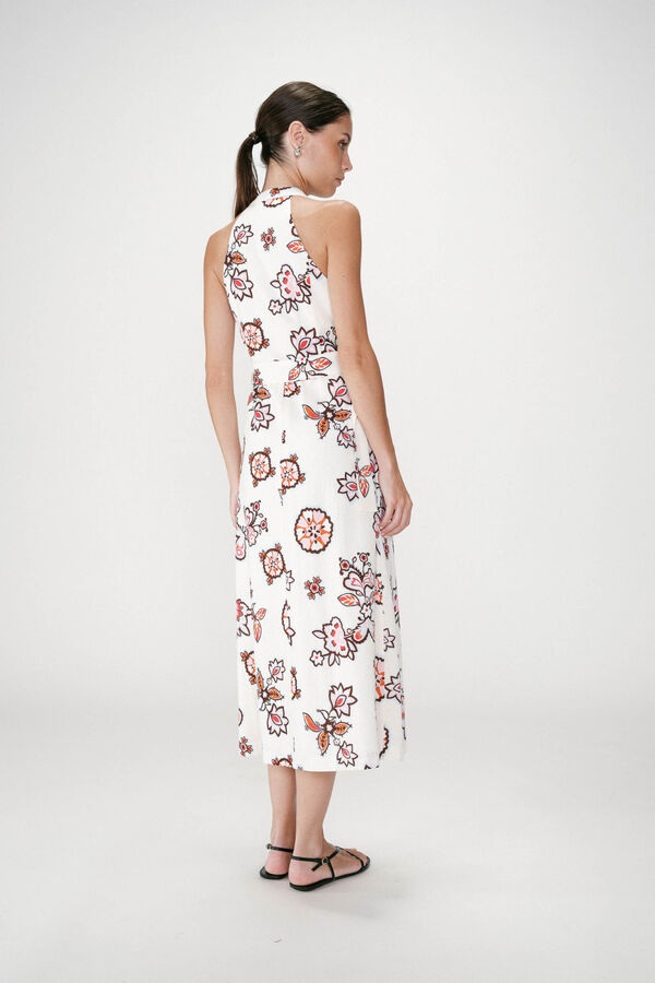 Grace & Mila Vestido midi estampado floral Wink Estampado blanco