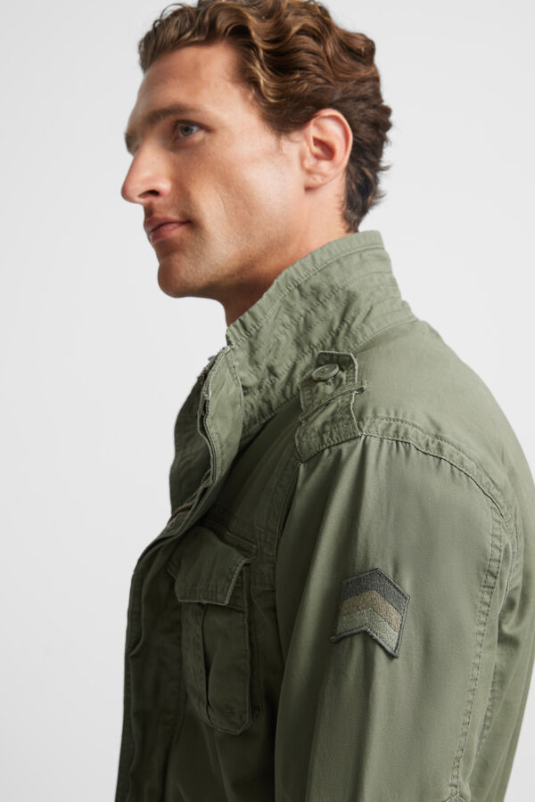Silbon Chaqueta militar garment dye Verde