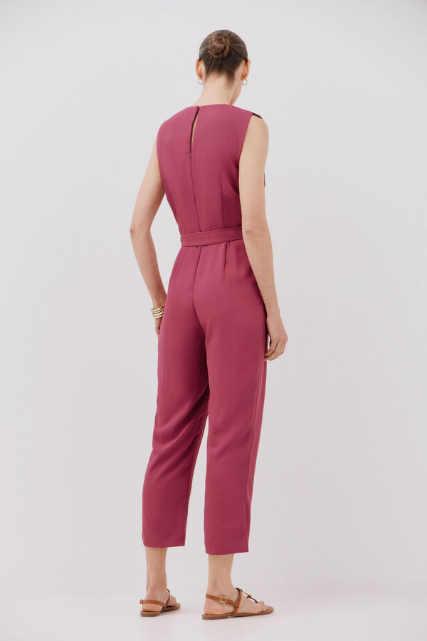 Cortefiel Macac&atilde;o comprido folhos Roxo