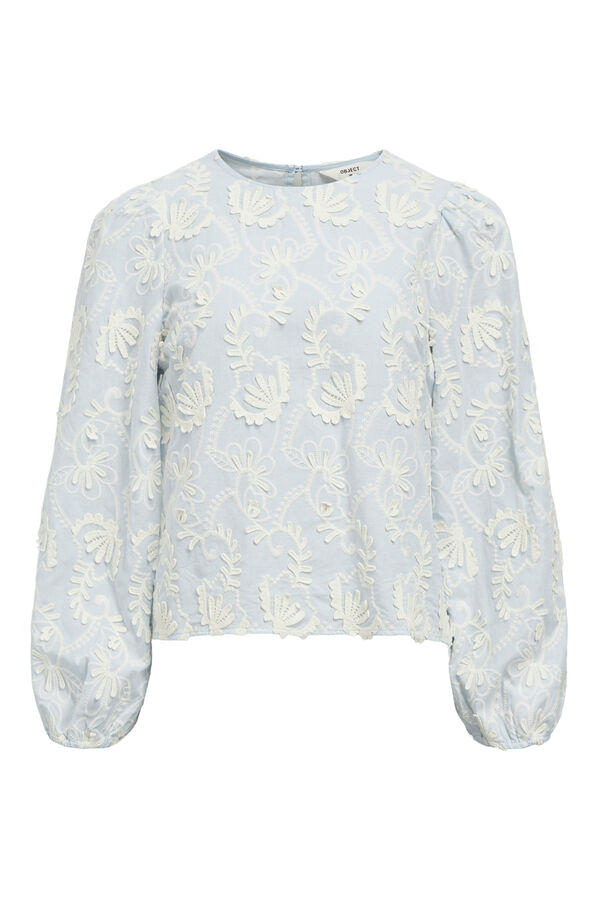 Object Blusa tejido bordado Azul