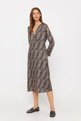 Cortefiel Vestido estampado Multicolor