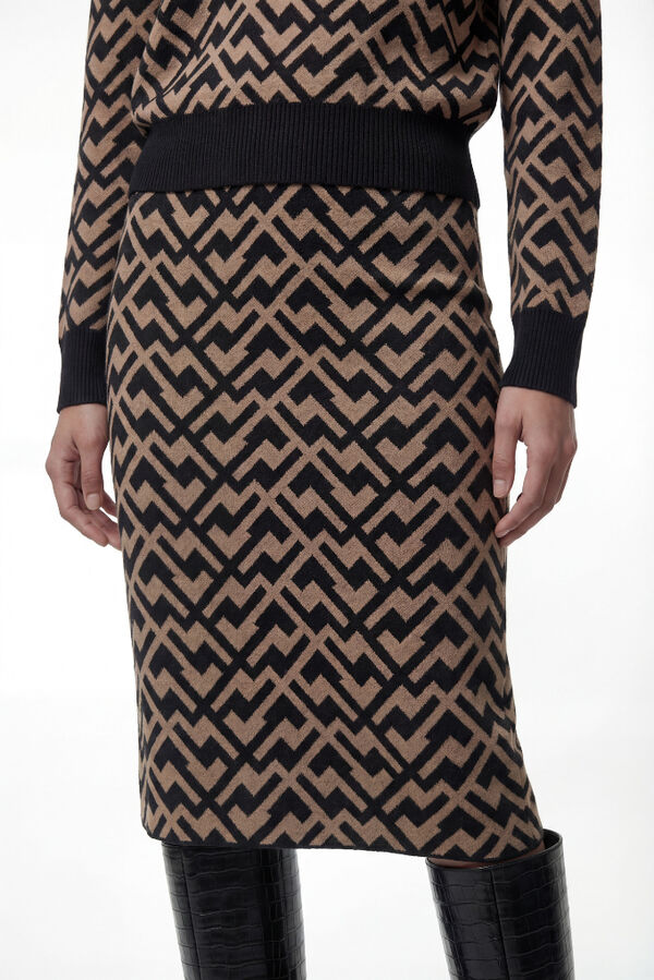 Vero Moda Falda entallada de punto Negro