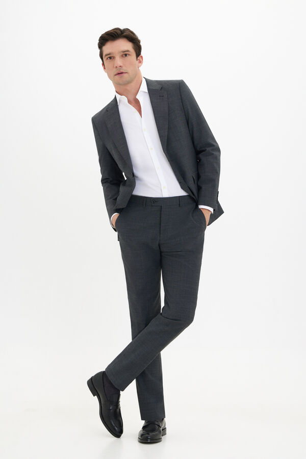 Cortefiel Blazer cinzento slim fit Cinzento