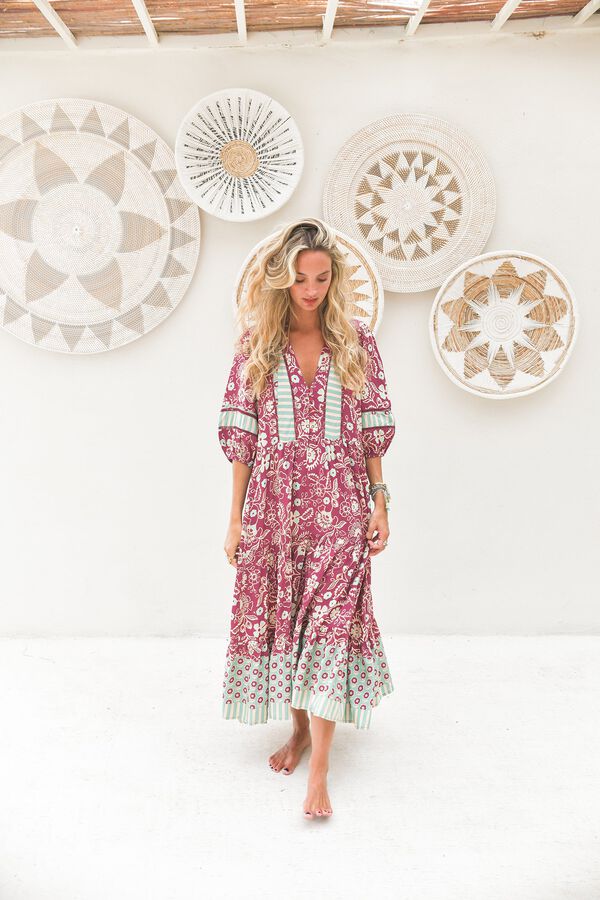 Jaase Vestido midi Mila Subiu
