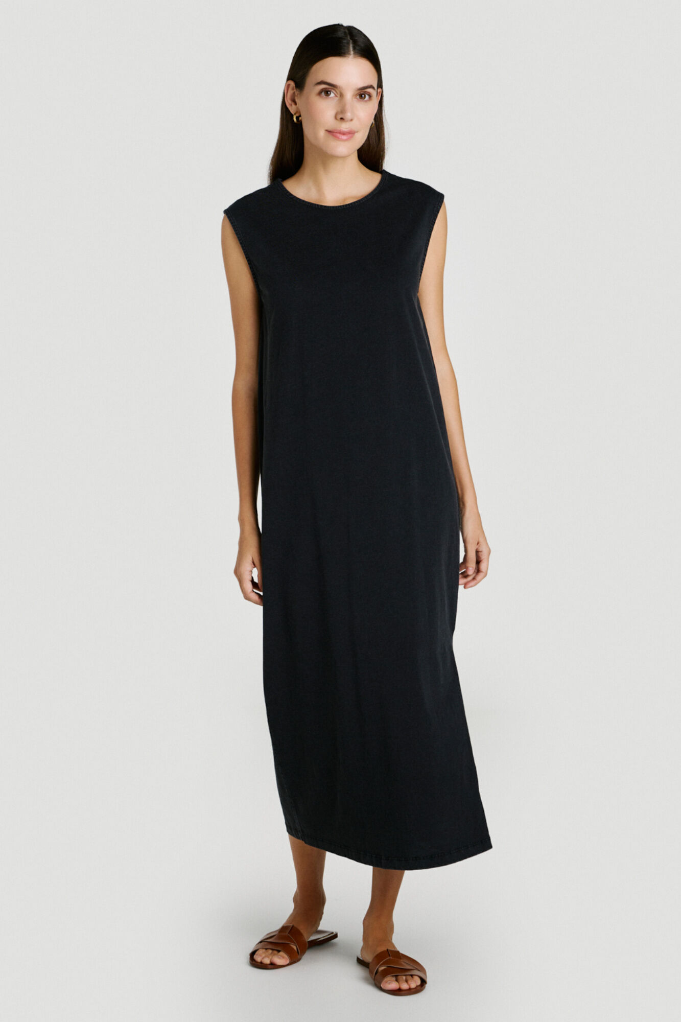 Vila Vestido midi em algod&atilde;o org&acirc;nico