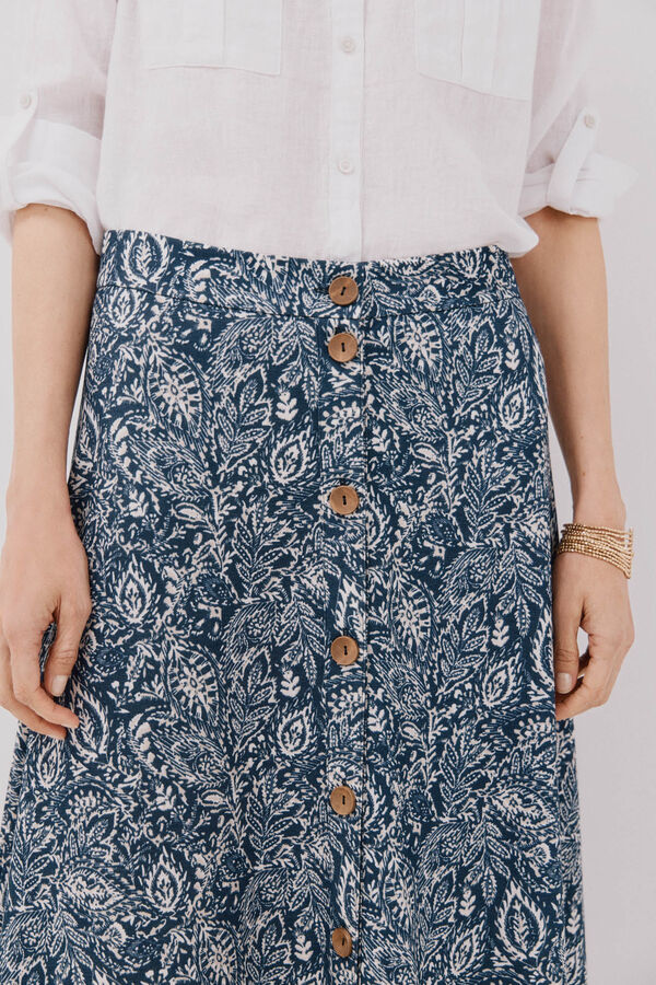 Cortefiel Saia capa midi Azul