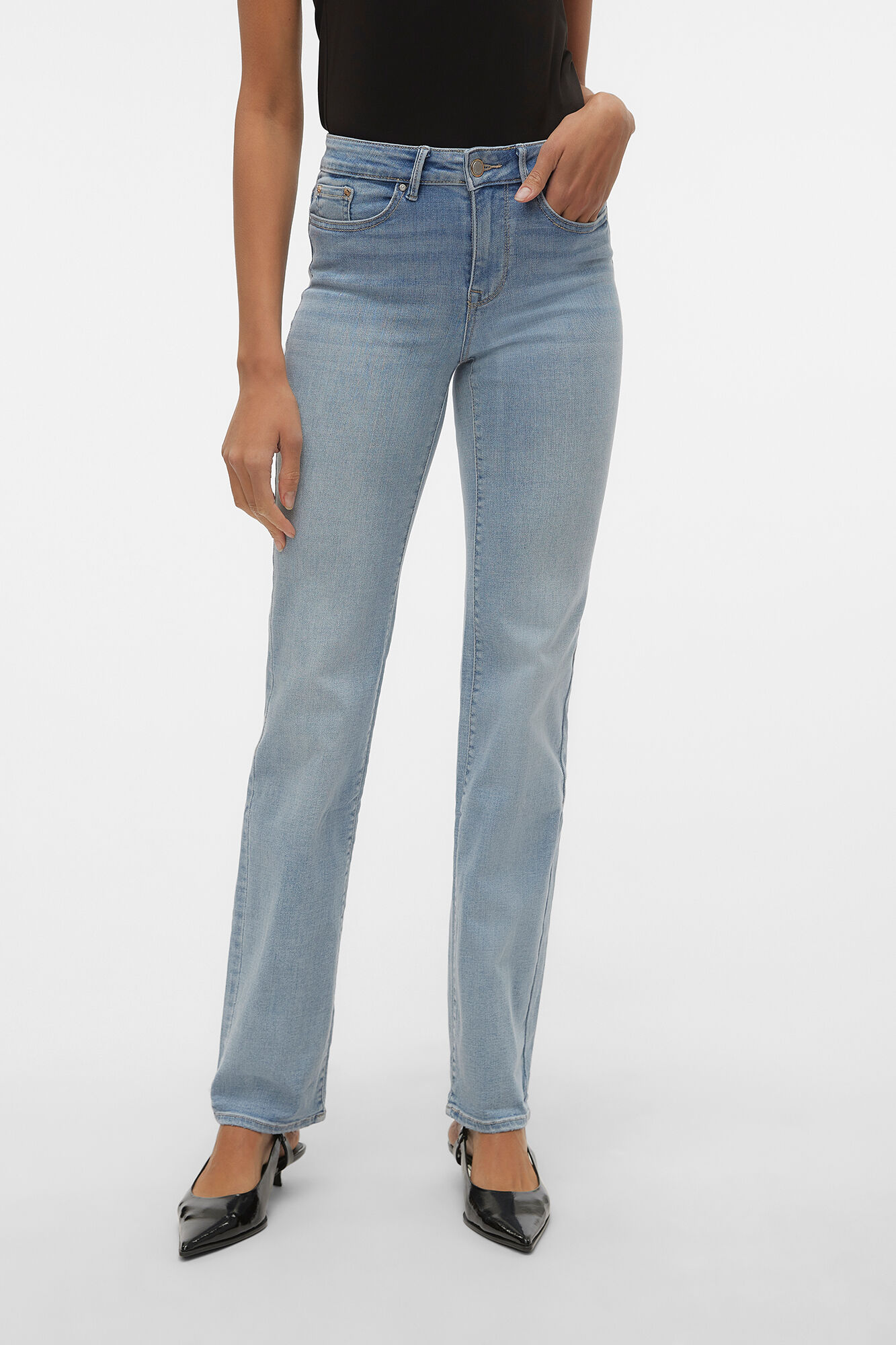 Vero Moda Jeans rectos tiro alto