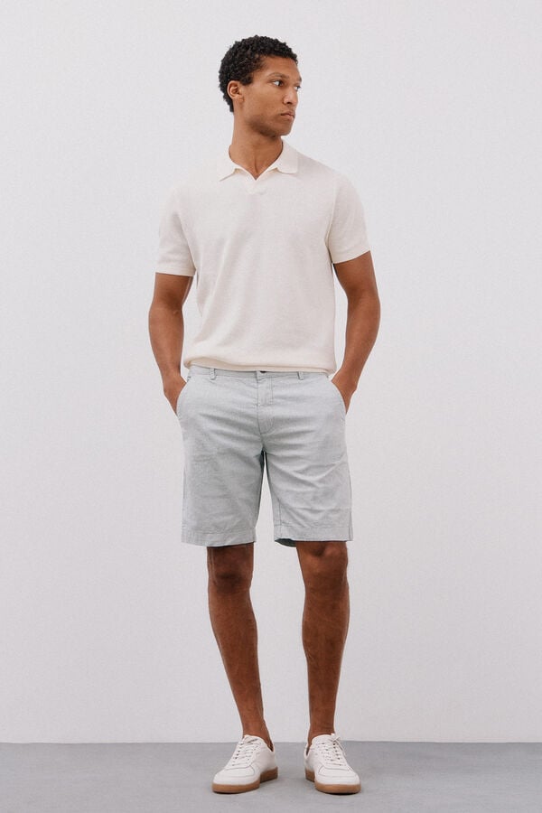 Cortefiel Bermudas Oxford cal&ccedil;as chino Verde