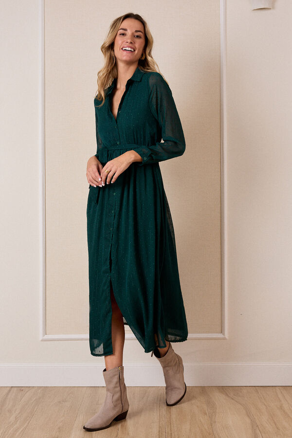 Pol&iacute;n Et Moi Vestido camisero Pepina Kaki