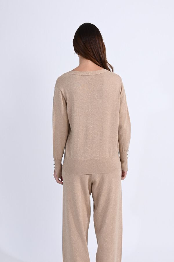 Molly Bracken Cardigan em tecido brilhante Tostado