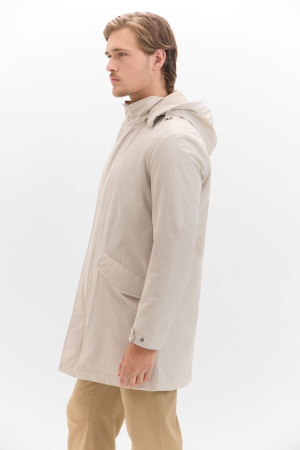 Cortefiel Capa de chuva leve Tostado