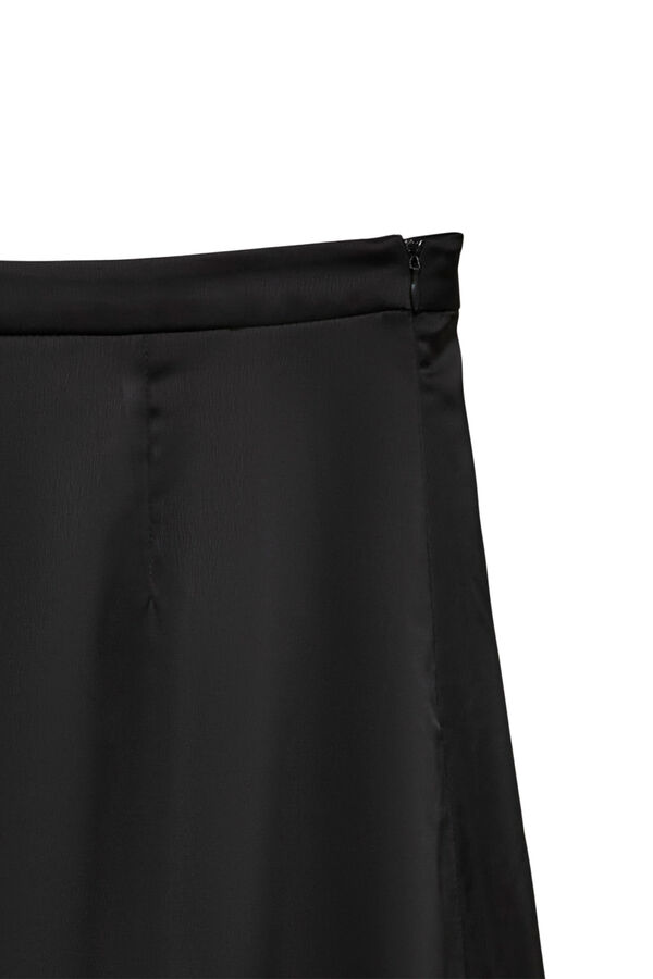 Vero Moda Saia midi acetinada com renda Preto