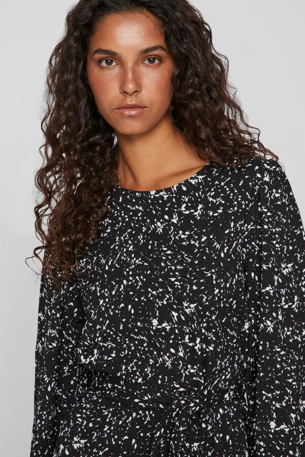 Vila Vestido curto estampado Preto