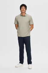 Selected Polo de manga curta confecionado com algodão orgânico Verde