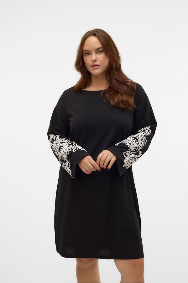 Vero Moda Curve Vestido curto de manga comprida Curve Preto