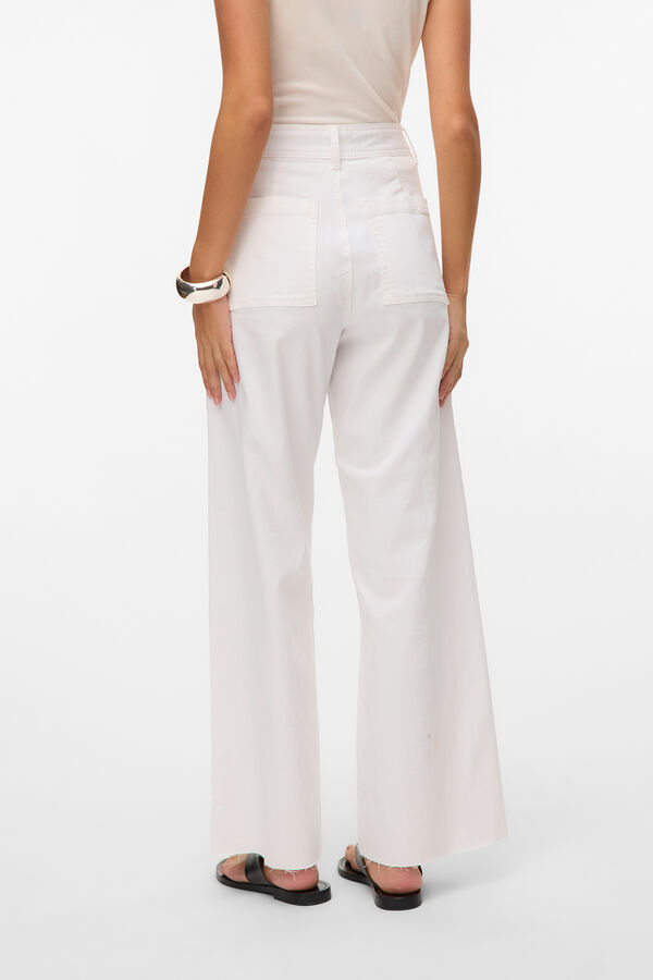Vero Moda Jeans tiro alto ancho Blanco