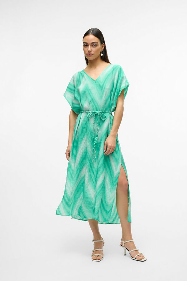 Vero Moda Vestido midi de manga curta  Verde