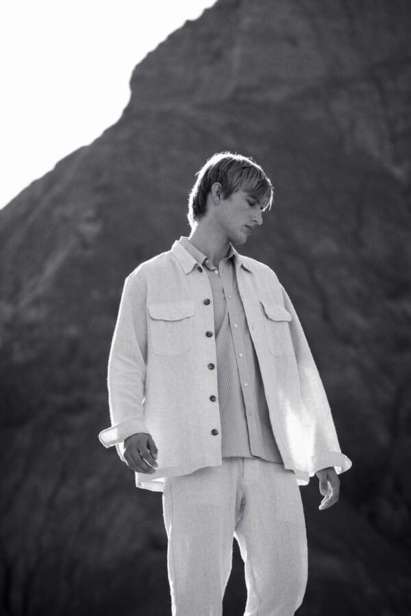 Selected Sobrecamisa de lino Blanco