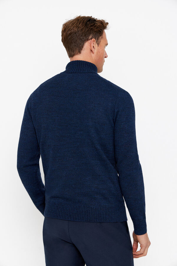 Cortefiel Camisola l&atilde; tor&ccedil;al gola alta Azul