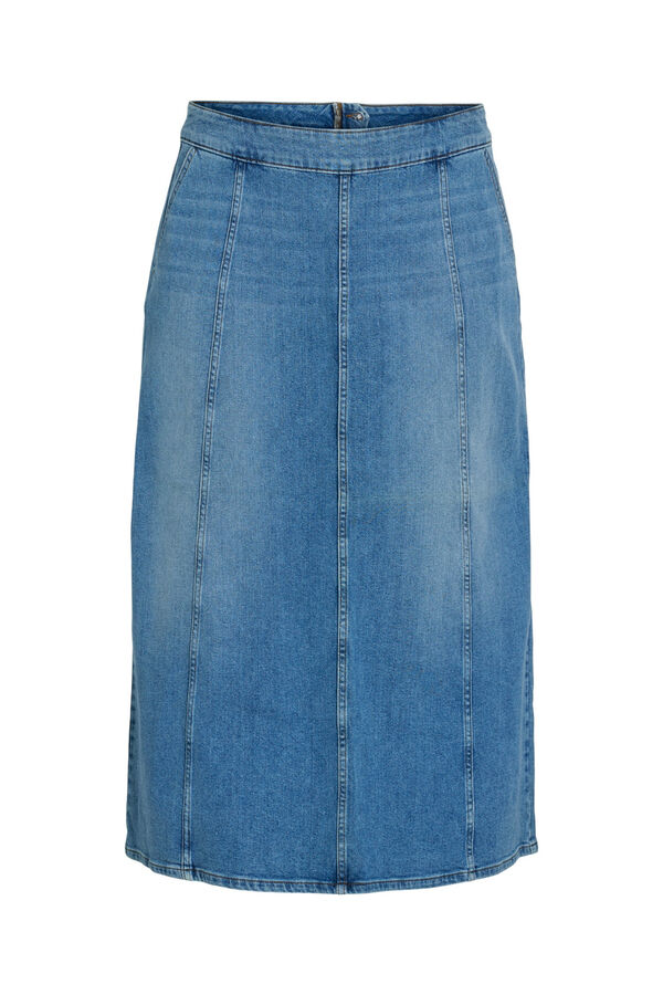 Evoked by Vila Falda vaquera larga curvy Azul