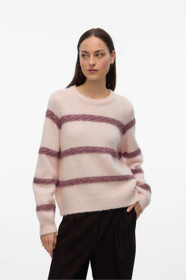 Vero Moda Jersey de punto rayas Rosa