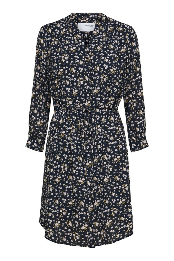 Selected Femme Vestido camisero de manga larga confeccionado con materiales reciclados Azul