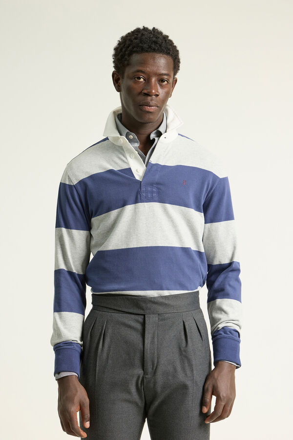 PuroEGO Polo rayas Gris