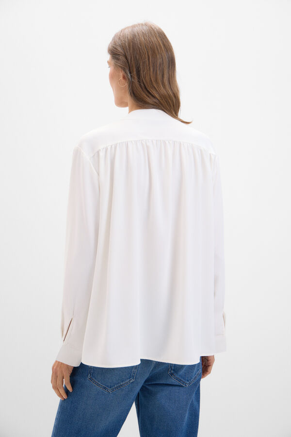 Cortefiel Blusa fluida blanca Branco