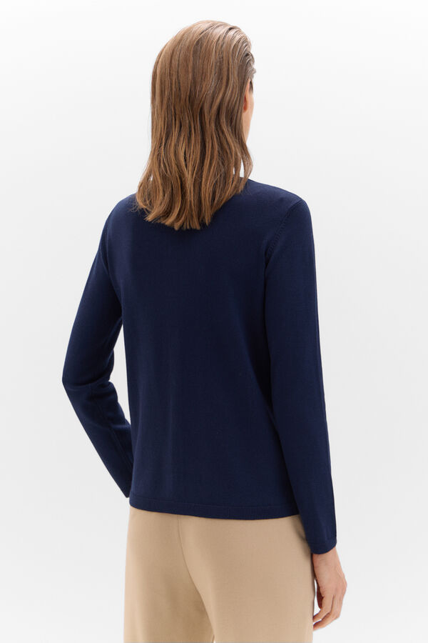 Cortefiel Chaqueta b&aacute;sica punto Azul marino