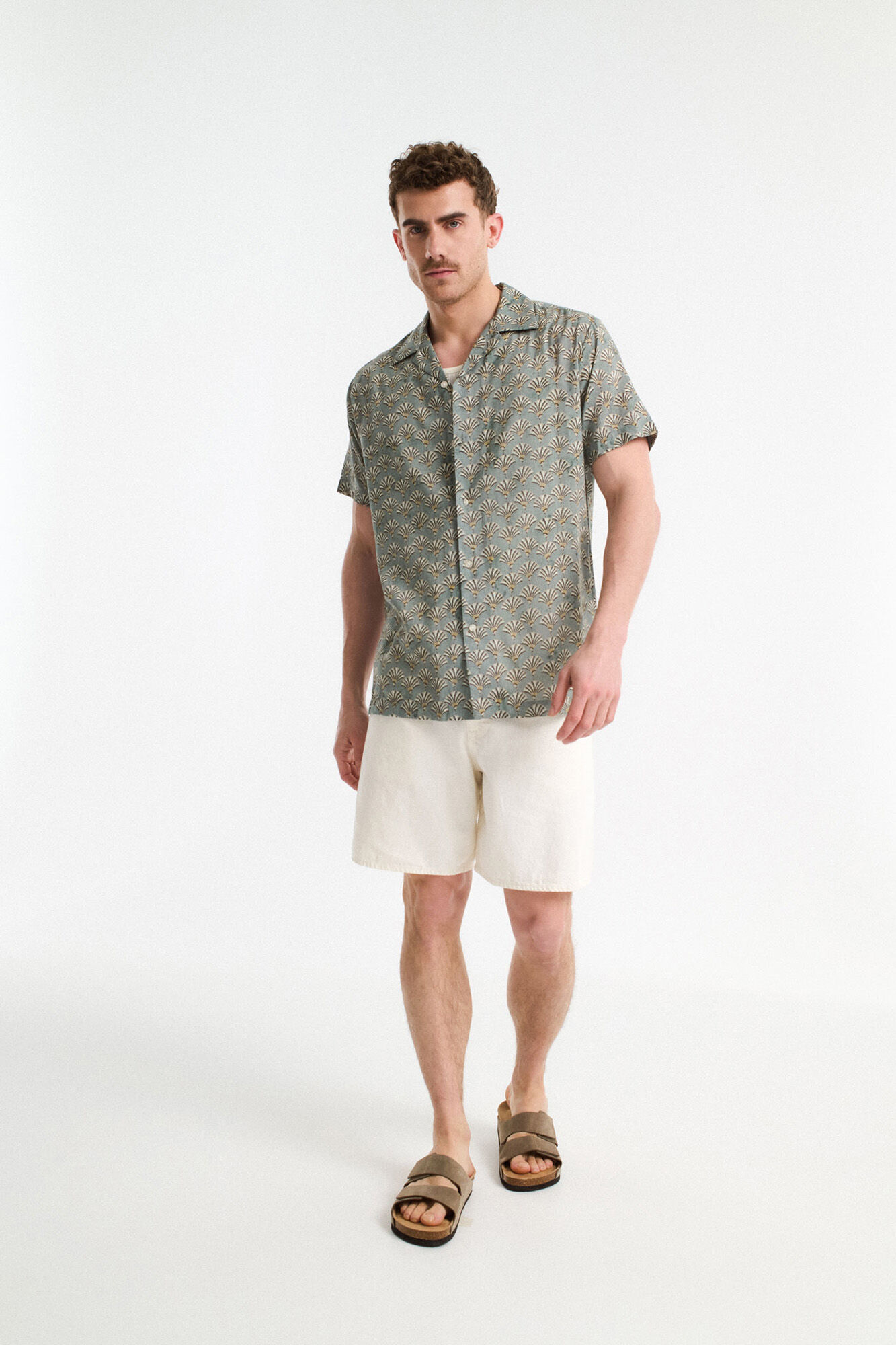 Selected Camisa de manga curta de algod&atilde;o org&acirc;nico