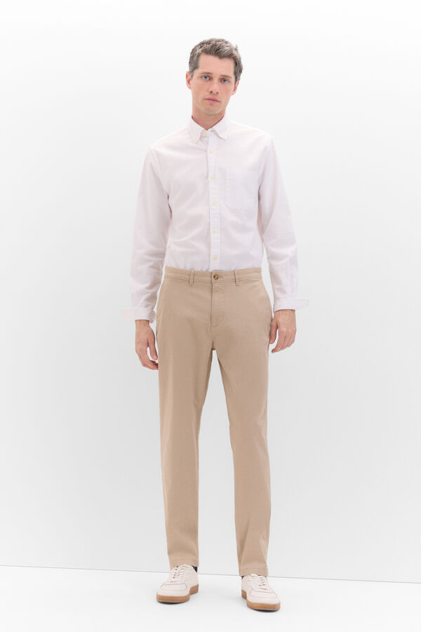 Cortefiel Pantalón chino classic fit Beige