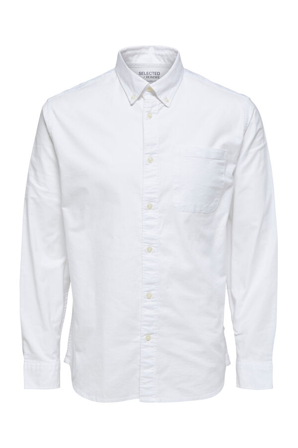 Cortefiel Camisa oxford Regular Fit Branco