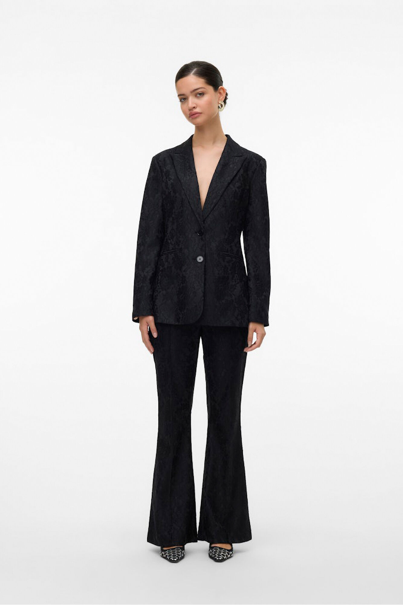 Vero Moda Pantal&oacute;n acampanado efecto encaje