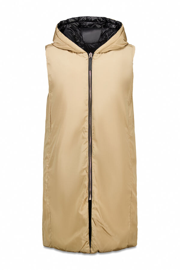 Cortefiel Colete comprido revers&iacute;vel Preto