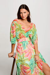 Morgan Vestido comprido estampado Multicolorido