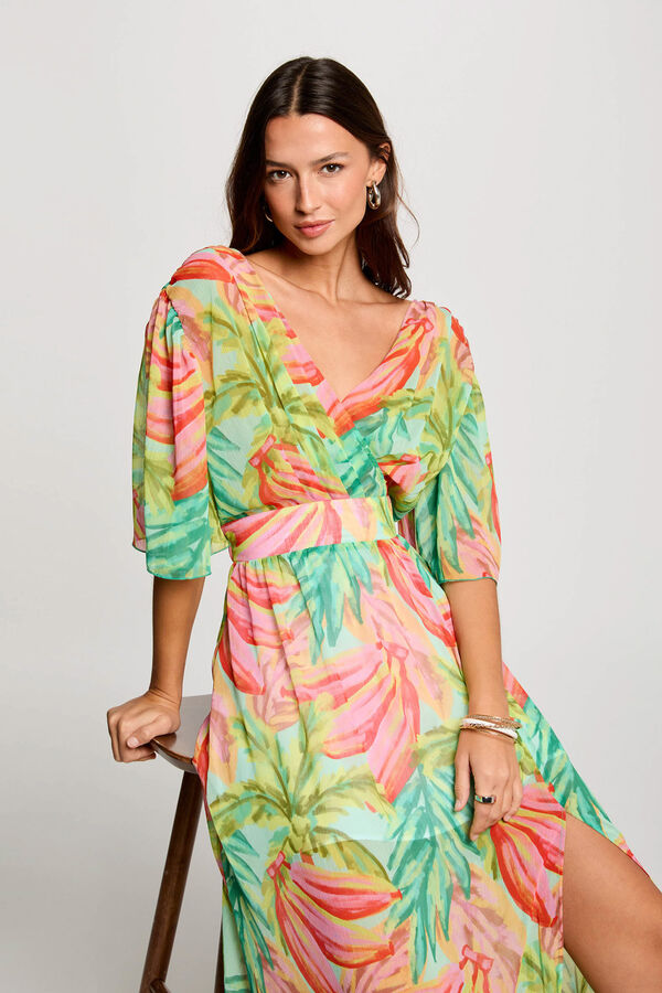 Morgan Vestido comprido estampado Multicolorido