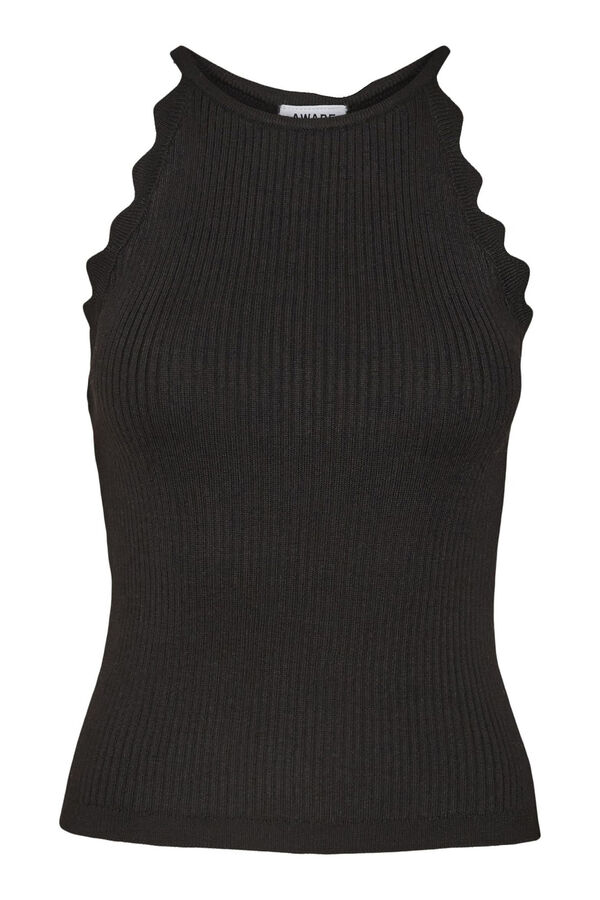 Vero Moda Top de malha gola halter  Preto