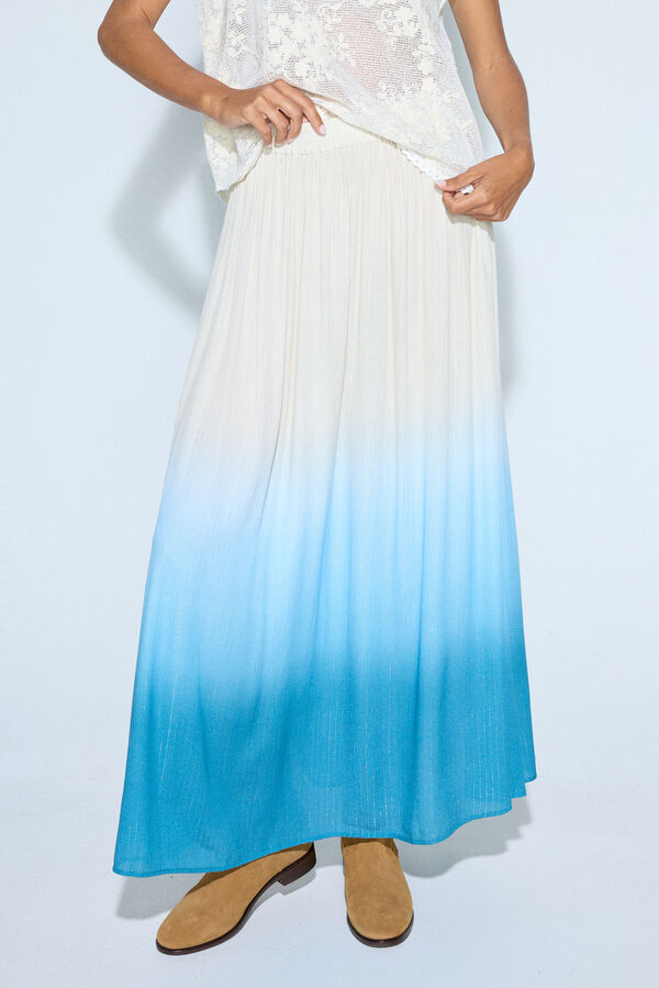 Slowlove Saia longa degrad&ecirc; Azul