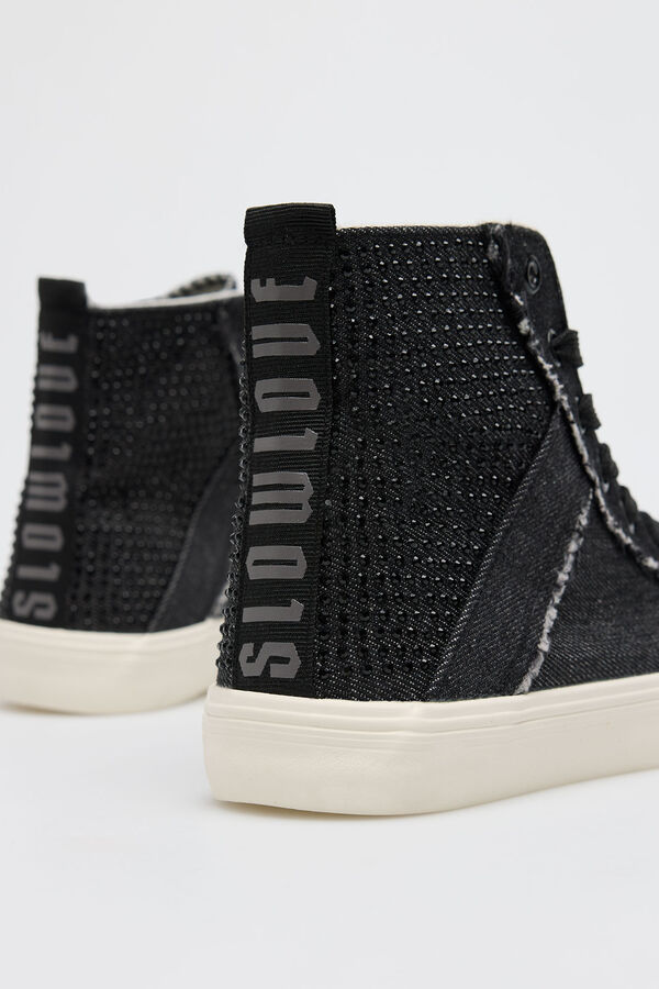 Slowlove Sneaker strass Gris oscuro