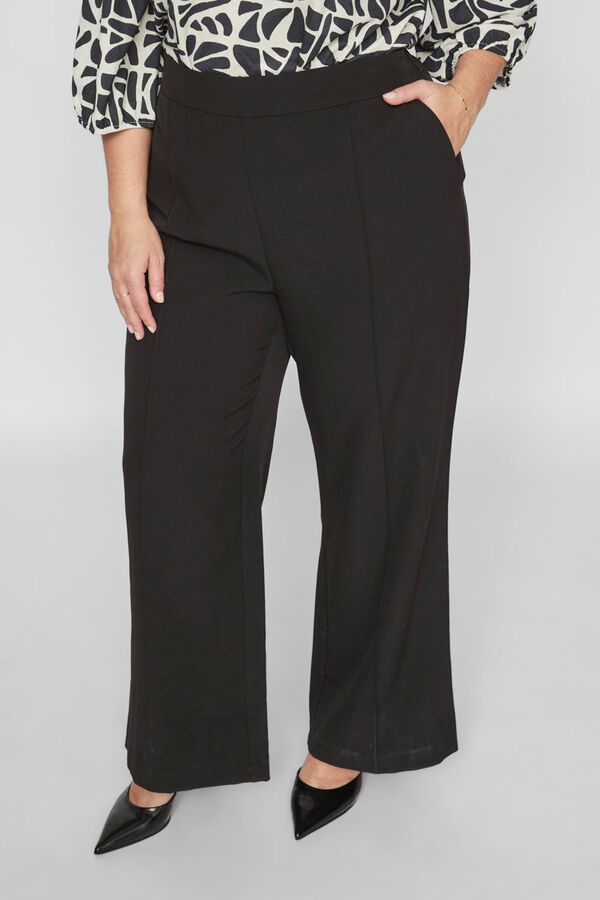 Evoked by Vila Pantal&oacute;n de vestir capri cintura alta curvy Negro